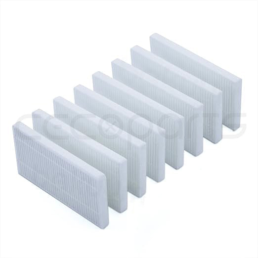 Pack 8 Filtros Hepa para Cecotec Conga Series 1690, 1890, 2090, 2290 Panoramic y 2690. Filtro para depósito de Polvo y para Deposito de Agua (mixto). Necesita ser montado en la carcasa.