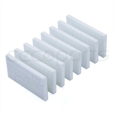 Pack 8 Filtros Hepa para Cecotec Conga Series 1690, 1890, 2090, 2290 Panoramic y 2690. Filtro para depósito de Polvo y para Deposito de Agua (mixto). Necesita ser montado en la carcasa.