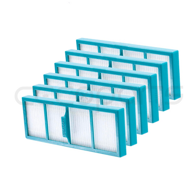 Pack 6 Filtros HEPA, depósito solidos, para Cecotec Conga 8090 Ultra 9090. Pack repuestos y accesorios para robot aspirador