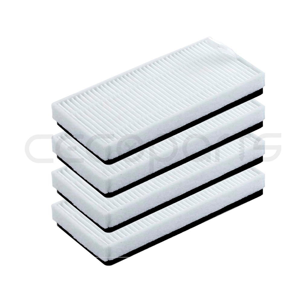 Pack 4 Filtros HEPA, para Cecotec Conga Series Eternal Laser (Xtreme, Vital, Max, Pet y Ultimate). Pack repuestos y accesorios para robot aspirador