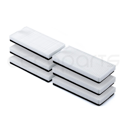 Pack 6 Filtros HEPA para deposito MIXTO (agua y polvo) de Cecotec Conga 990 VITAL, 1090, 1790 y 1990 todas las series. Filtros HEPA para robot aspirador para tanque de agua y polvo.