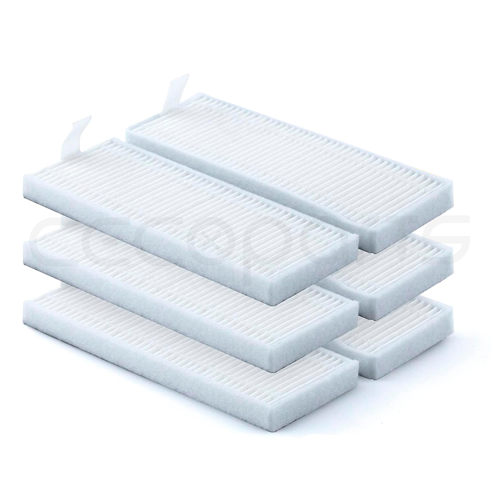 Pack 6 Filtros Hepa para deposito mixto de liquidos de Cecotec Conga Series 4090,4490, 4690, 5090, 5490, 6090 y 7090 Filtros HEPA para robot aspirador