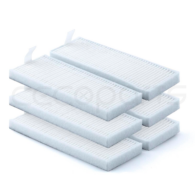 Pack 6 Filtros Hepa para deposito mixto de liquidos de Cecotec Conga Series 4090,4490, 4690, 5090, 5490, 6090 y 7090 Filtros HEPA para robot aspirador