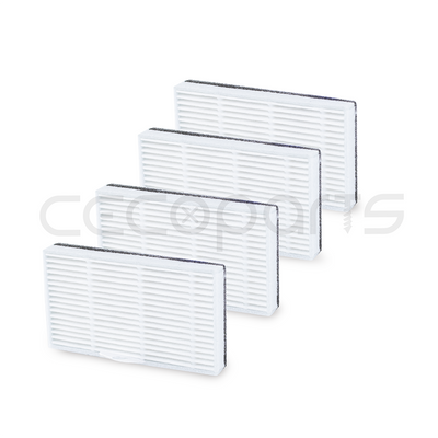 Pack 4 Filtros, para Cecotec Conga 2499 ULTRA Genesis y 2299 ULTRA Home y 2299 INERTIAL para DEPOSITO MIXTO. Pack repuestos y accesorios para robot aspirador