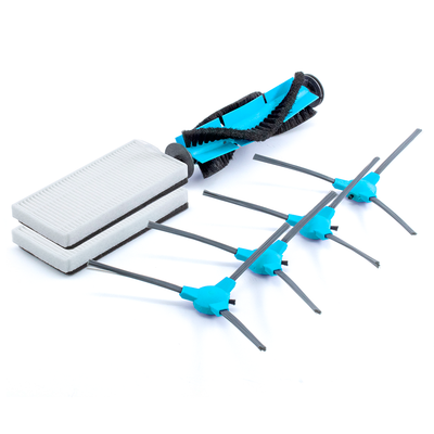 Kit Accesorios 4 Cepillos laterales, 2 Filtros Hepa (Deposito Agua-Mopa) 1 Rodillo para Cecotec Conga 990 VITAL, 999 y Serie 1090, 1099, Serie 1790 y 1990