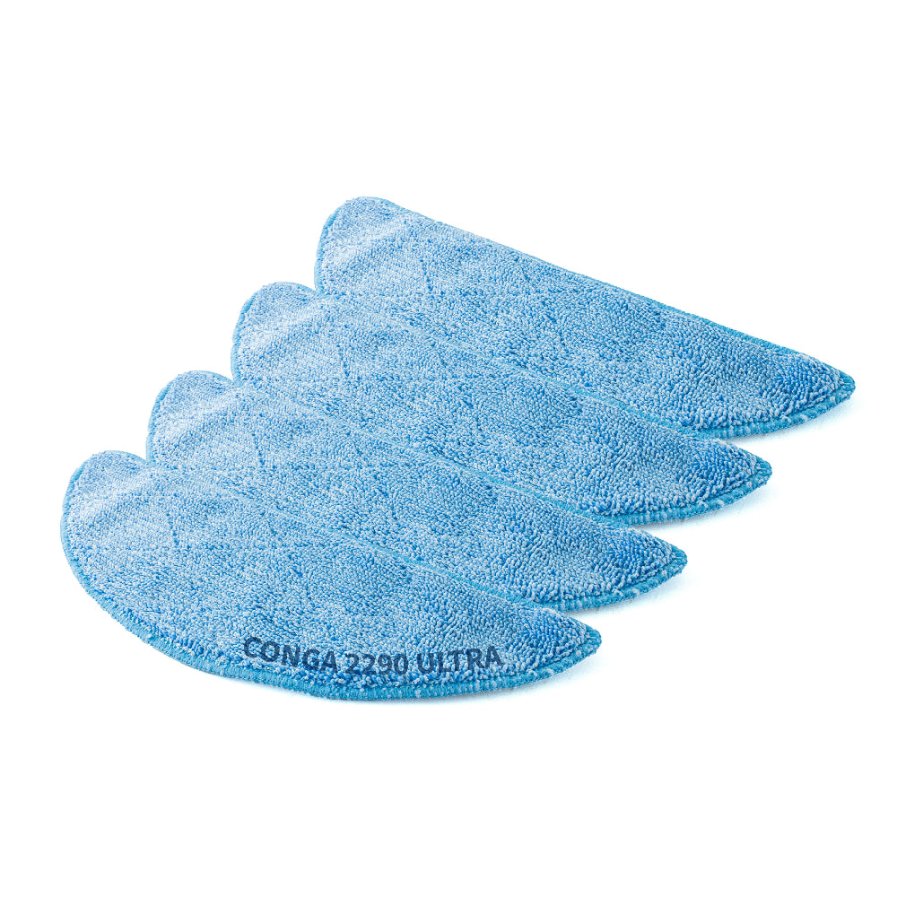 Pack De 4 Mopas Para Cecotec Conga 2290 Ultra. Accesorios Mayor Duración | Limpieza Eficiente. Exclusivo Para Conga 2290 Ultra.