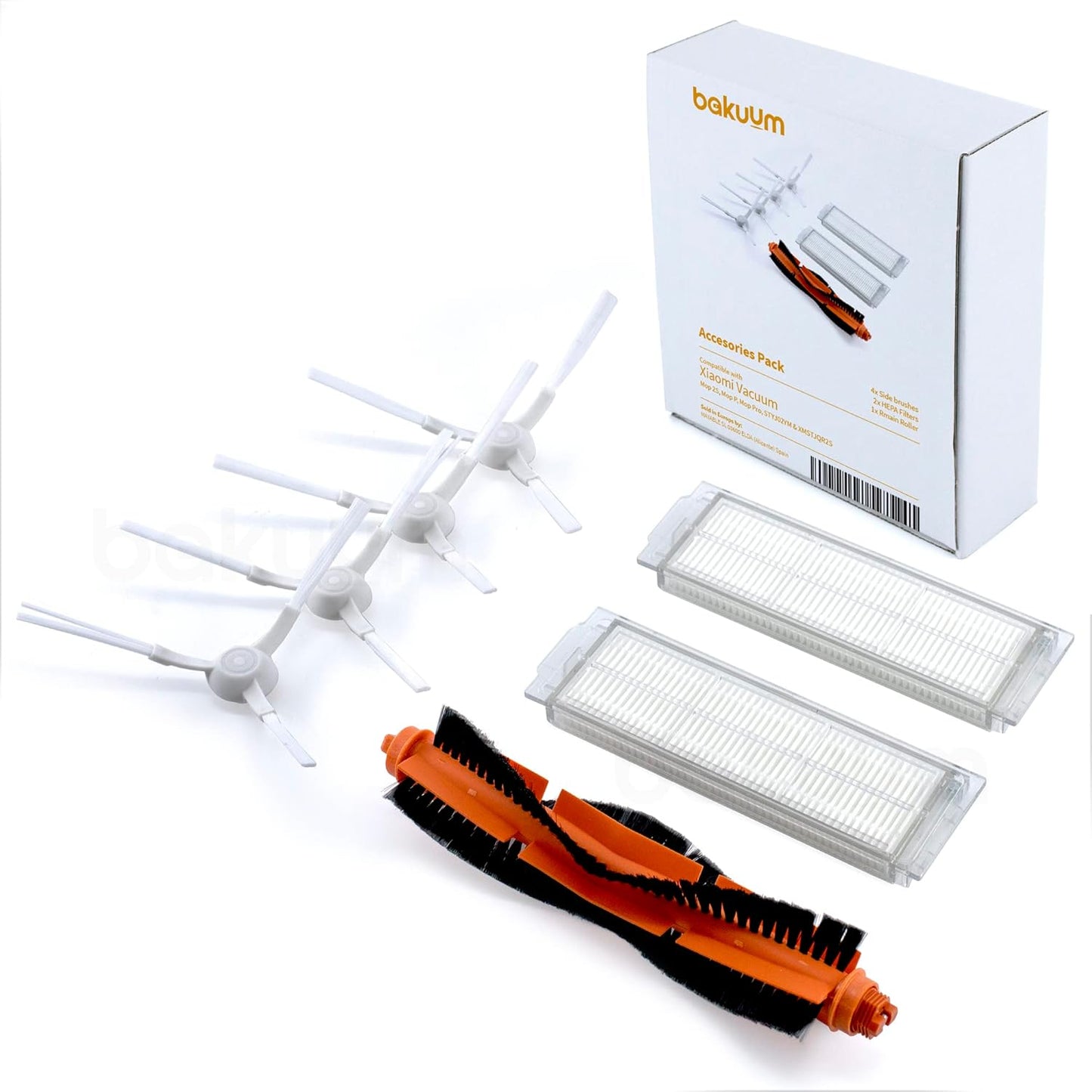 Pack Accesorios Para Xiaomi Mop 2S | Mop P | Mop Pro | Styj02Ym | Xmstjqr2S X1 Rodillo Central X2 Filtros X4 Cepillos Laterales