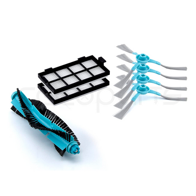 Kit accesorios Cecotec Conga 1690, 1890 y 2690, 2 Filtros Deposito de Polvo, 4 Cepillos , 1 Rodillo Repuestos. Filtro Solo Deposito de Polvo.