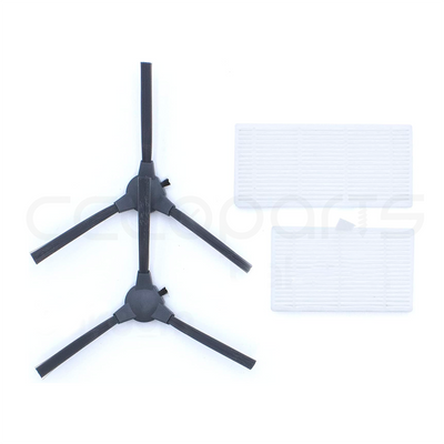 Pack 1 Filtro para Deposito polvo, 1 Filtro Deposito Mixto, 2 Escobillas Laterales, para Cecotec Conga 2290 ULTRA y 2290 TITANIUM, 2290 ULTIMATE