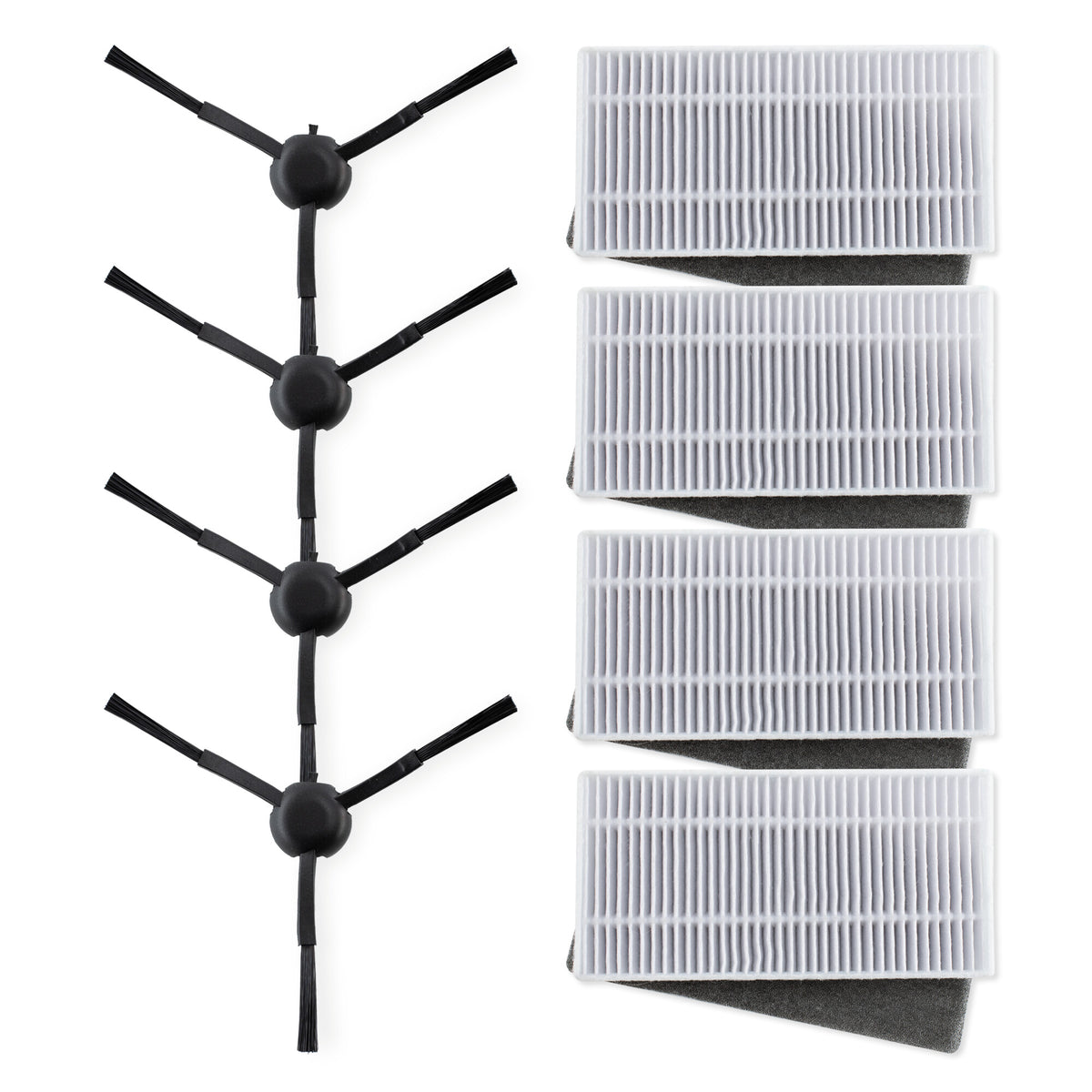 Set De Mantenimiento Para Conga Z100 | Conga Z100 X-treme. Compuesto por 4 cepillos laterales y 4 filtros de alto rendimiento. (ref.119672 - ref.114630)