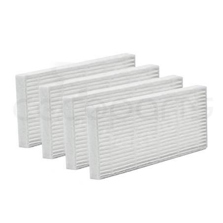 Pack de 4 Filtros Alta Eficiencia Depósito Polvo Conga 1290 Gyro/ Conga 1390 Smartgyro/ Conga 1490 Impulse/ Conga 1590 Active Filtro Alta Eficiencia Depósito Polvo Conga Modelos1290 Gyro/1390 Smartgyro/1490 Impulse/1590 Active