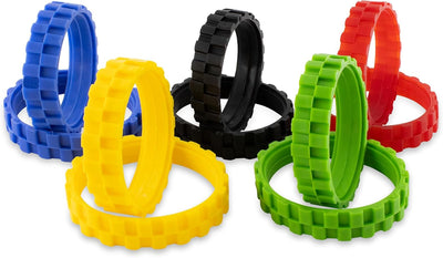 Pack Olimpiadas 10 Neumáticos (5 colores) para iRobot Roomba Series 500 600 700 800 900 i7 e5. Gran adherencia, antideslizante.