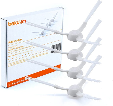 BAKUUM Pack 4 cepillos, escobillas laterales, para Xiaomi Mop 2S / Mop P/Mop Pro / STYJ02YM / XMSTJQR2S. Pack repuestos y accesorios para robot aspirador